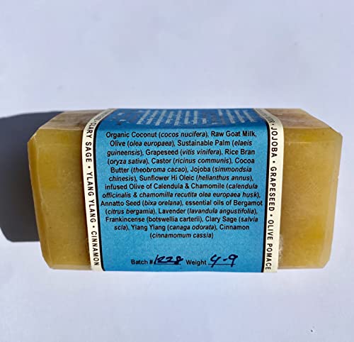 Handmade BOGUE No.34 Calm Down Goat Milk Soap with Lavender Chamomile 4 oz - Image 7