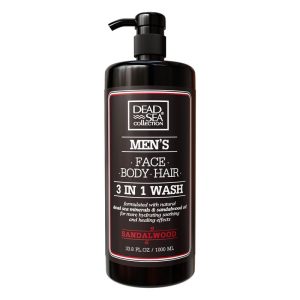Dead Sea Collection Sandalwood 3-in-1 Men?s Body Wash