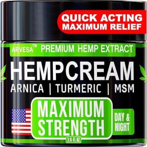 Maximum Strength Hemp Cream for Muscle & Joint Relief - 3.9 oz
