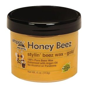 Ampro Pro Styl Beez Wax 4 oz Strong Hold Softens Hair Argan Oil Infused