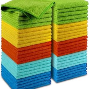 AIDEA 50PK Microfiber Cleaning Cloths, 12?12? All-Purpose