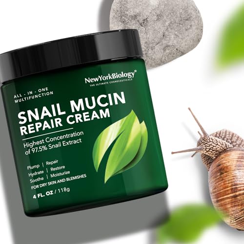 New York Biology Snail Mucin Face Cream 4 Fl Oz Hydrating Skin Moisturizer - Image 7