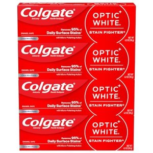 Colgate Optic White Stain Fighter Whitening Toothpaste 4 Pack 4.2 oz Each