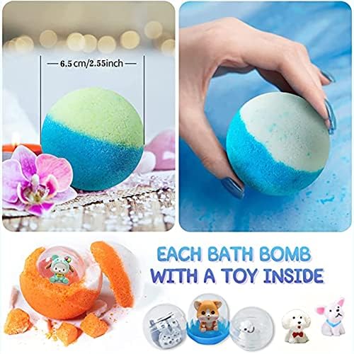 Organic Kids Bath Bombs 20 Pack with Surprise Puppy Toys Inside - Image 2