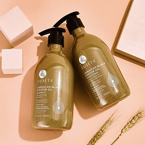 Luseta Castor Oil Shampoo and Conditioner Set 16.9oz Two-Piece for Thin Damaged Hair Sulfate-Free - Image 6