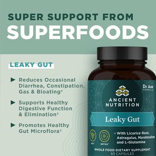 Ancient Nutrition Leaky Gut Capsules, 60ct - Licorice, Astragalus, L-Glutamine, Gluten-Free - Image 3