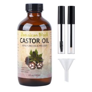 Organic Jamaican Black Castor Oil, Cold Pressed, 8oz - Hair, Skin & Nail Care