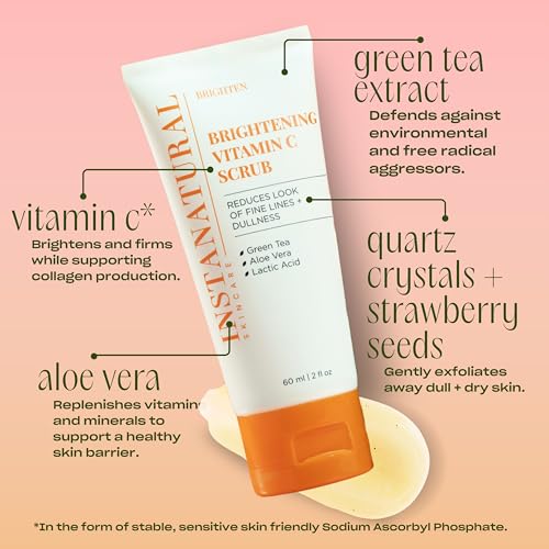 InstaNatural Vitamin C Face Scrub, Exfoliates & Minimizes Wrinkles, 2 Fl Oz - Image 3