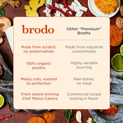 Brodo Organic Chicken Bone Broth, 6x8oz Pouches, No Preservatives, Classic Pack - Image 5