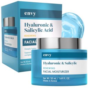 Envy Hyaluronic & Salicylic Acid Moisturizer - Reduces Acne Scars, Hydrating, Anti-aging - 1.69 Fl. oz