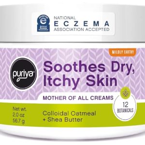 Puriya Eczema Cream 2 oz - Colloidal Oatmeal Lotion for Dry, Itchy Skin