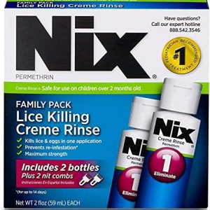 Nix Lice Killing Crème Rinse 4 Oz Value Pack with Two Combs