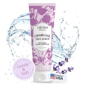 LilyAna Naturals Charcoal Scrub with Lavender & Tea Tree Oil 3oz