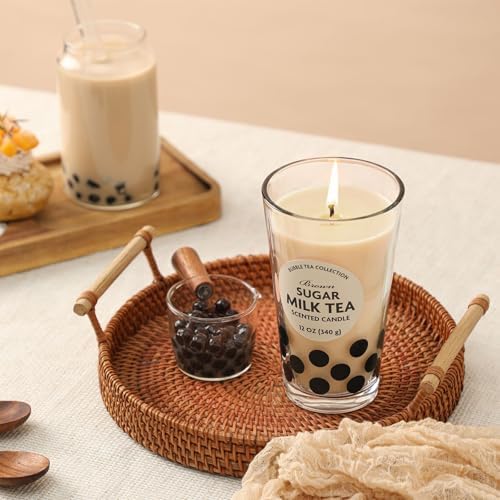 12oz Brown Sugar Boba Tea Candle - Cute Gift for Boba Lovers - Image 2