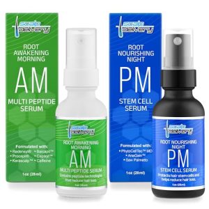 Peptide Stem Cell Hair Growth Serum Bundle for Men Women - Prevents Hair Loss