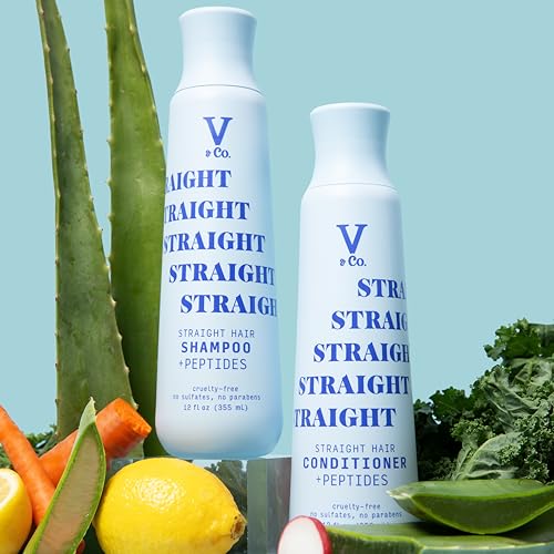 V&Co. Beauty 12 oz Straight Hair Moisturizing Conditioner Peptide Technology - Image 3
