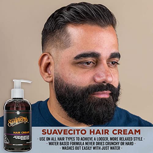 Suavecito Medium Shine Light Hold Hair Cream 8 oz All Day Wear - Image 7