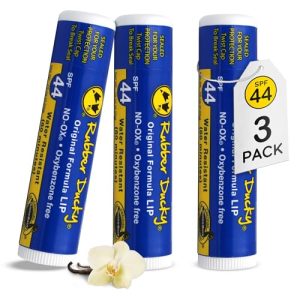 SPF 44 Vegan Vanilla Flavor Rubber Ducky Lip Balm Untinted Water Resistant 1 Pack