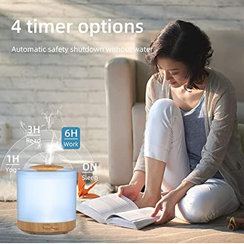 Yellow Wood Grain 1600 ML Essential Oil Diffuser 35-Hour Continuous Operation - Image 6