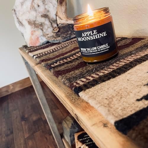 Bison Tallow Candle, Apple Moonshine, 8 oz - Apple, Cinnamon, Orange Scents - Image 2