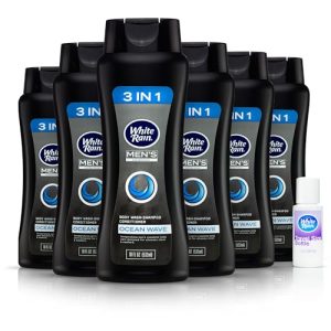 White Rain 3-in-1 Men?s Body Wash, Ocean Wave, 6 Pack