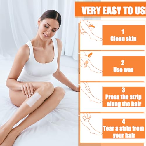 Blulu 400 Non-Woven Wax Strips for All Skin Types, 10x3.8 cm (White) - Image 4