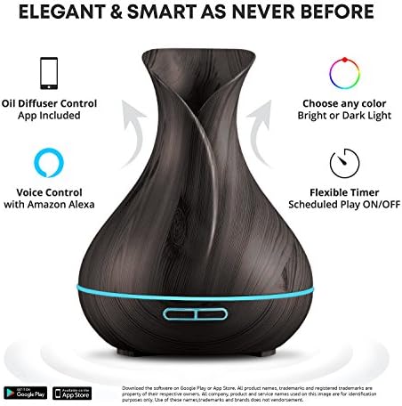 Smart WiFi Essential Oil Diffuser Humidifier 400ml with Alexa Google Home Control - Image 2