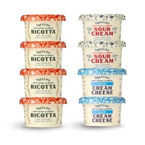 Treeline Vegan Cheese Assortment 3-Pack: Ricotta, Sour Cream, Cream Cheese