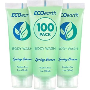 EcoEarth 1 oz Body Wash (100 PK, Spring Breeze) - Refreshing Hotel Toiletries