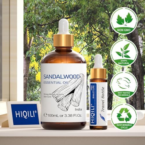 HIQILI 100ml Pure Sandalwood Essential Oil for Perfume, Diffuser, Soap Making - Image 8