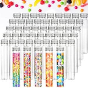 50 Pack 65ML Clear Plastic Test Tubes with Caps