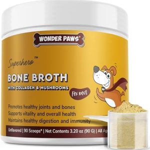 Mighty Meals Mushroom & Collagen Bone Broth Powder for Dogs 3.20 oz