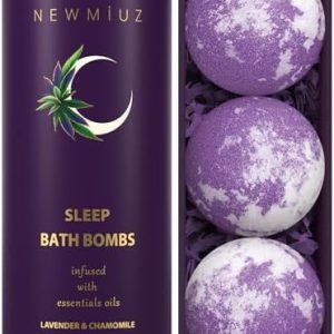 Deep Sleep Lavender Chamomile Bath Bombs for Dry Skin