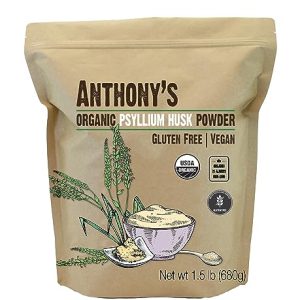 Anthony's Organic Psyllium Husk Powder, 1.5 lb, Gluten Free & Keto Friendly