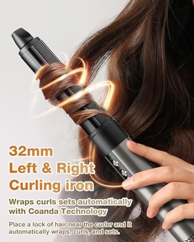 7MAGIC 6-in-1 Ionic Hair Dryer Brush, 1200W, Silver - Image 4