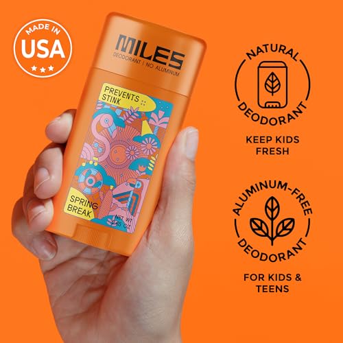 Miles Kids Deodorant Spring Break Scent Aluminum Free Natural Hypoallergenic 1 Pack - Image 2