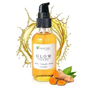 Glow Turmeric & Rosehip Face Oil - Organic Moisturizer & Serum, 2 oz