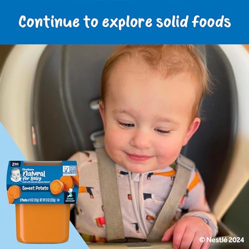 Gerber Sweet Potato Puree Non-GMO 4oz Tubs 2 Count Pack of 8 - Image 10