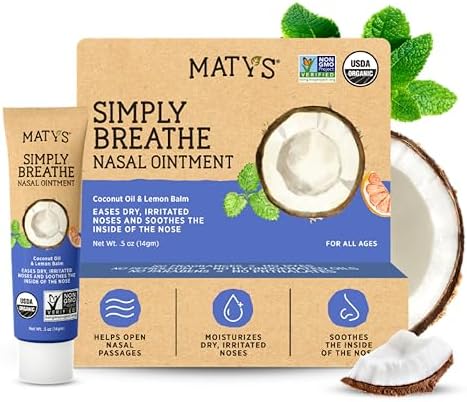 Matys Simply Breathe Nasal Ointment for Adults and Kids Dry Nose Relief 0.5 oz