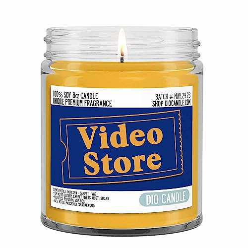 Video Store Candle - Popcorn, Carpet, VHS - Vegan Soy, Handmade in Denver (8oz)