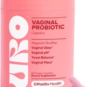 URO Vaginal Probiotics for Women - pH Balance, 60 Count, Prebiotics & Lactobacillus