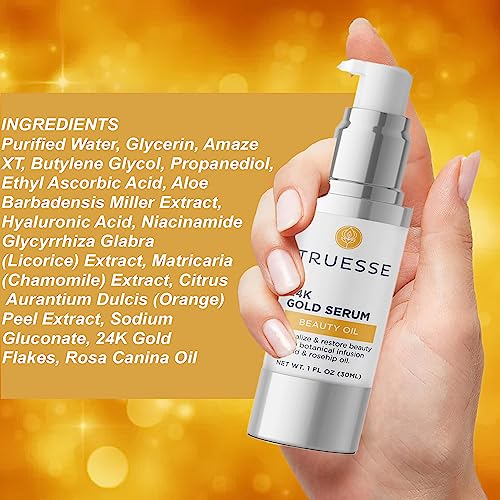 24K Gold Anti-Aging Face Serum for Women with Ayurvedic Oil for Wrinkles 1 fl oz - Image 6