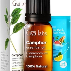 Gya Labs 100% Natural Camphor Essential Oil - Aromatherapy & Candle Making (0.34 Fl Oz)