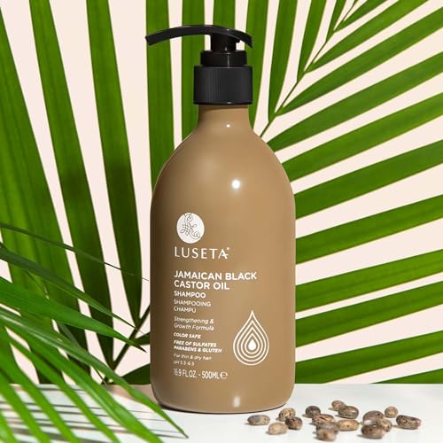Luseta Castor Oil Shampoo and Conditioner Set 16.9oz Two-Piece for Thin Damaged Hair Sulfate-Free - Image 5