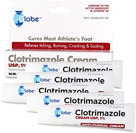 Globe Clotrimazole 1% Cream (5 Pack, 1 oz) for Athlete's Foot, Jock Itch, Ringworm - Image 9