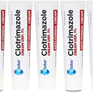 Globe Clotrimazole 1% Cream (5 Pack, 1 oz) for Athlete's Foot, Jock Itch, Ringworm