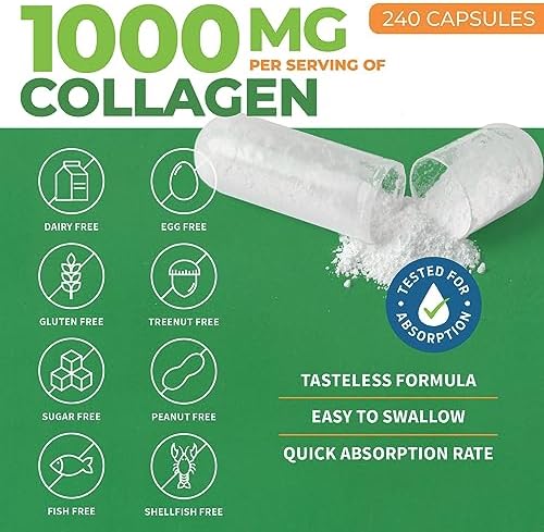 ForestLeaf Multi Collagen Pills with Hyaluronic Acid & Vitamin C, 240 Capsules - Image 3