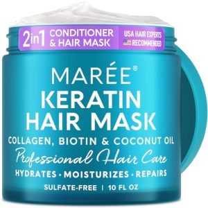 MAREE Keratin Hair Mask - Deep Conditioning Treatment for Damaged, Dry Hair