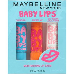 Maybelline Baby Lips Moisturizing Lip Balm 3-Pack in 3 Shades