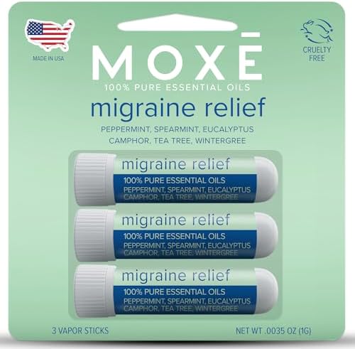 MOXE Migraine Relief Nasal Inhalers ? 3 Pack Essential Oils